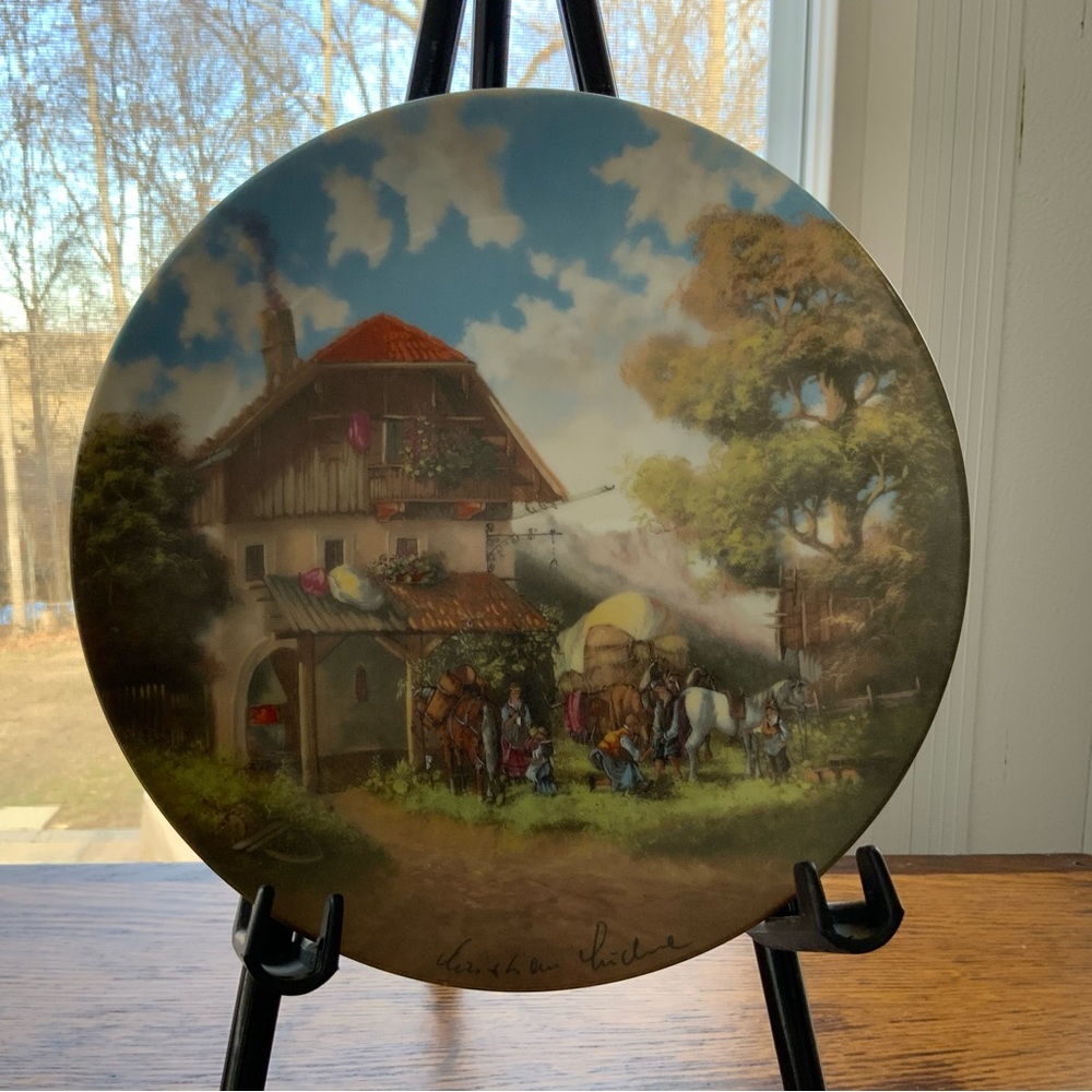 Leftmann Weiden “bor Der Schmiede” von Christian Luckel Plate 1986 - Picture 1 of 4